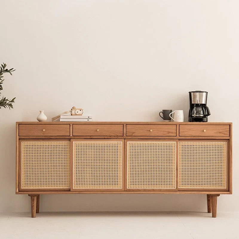 Aparador rectangular para el hogar, mueble de granja, aparador de almacenamiento de madera Clearhalo