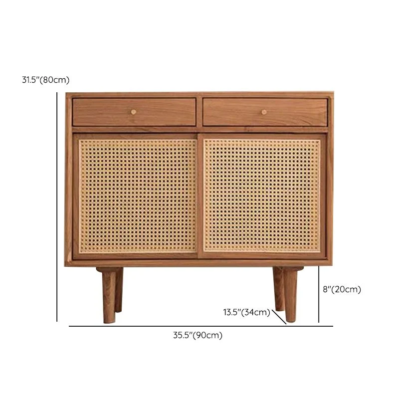 Aparador rectangular para el hogar, mueble de granja, aparador de almacenamiento de madera Clearhalo