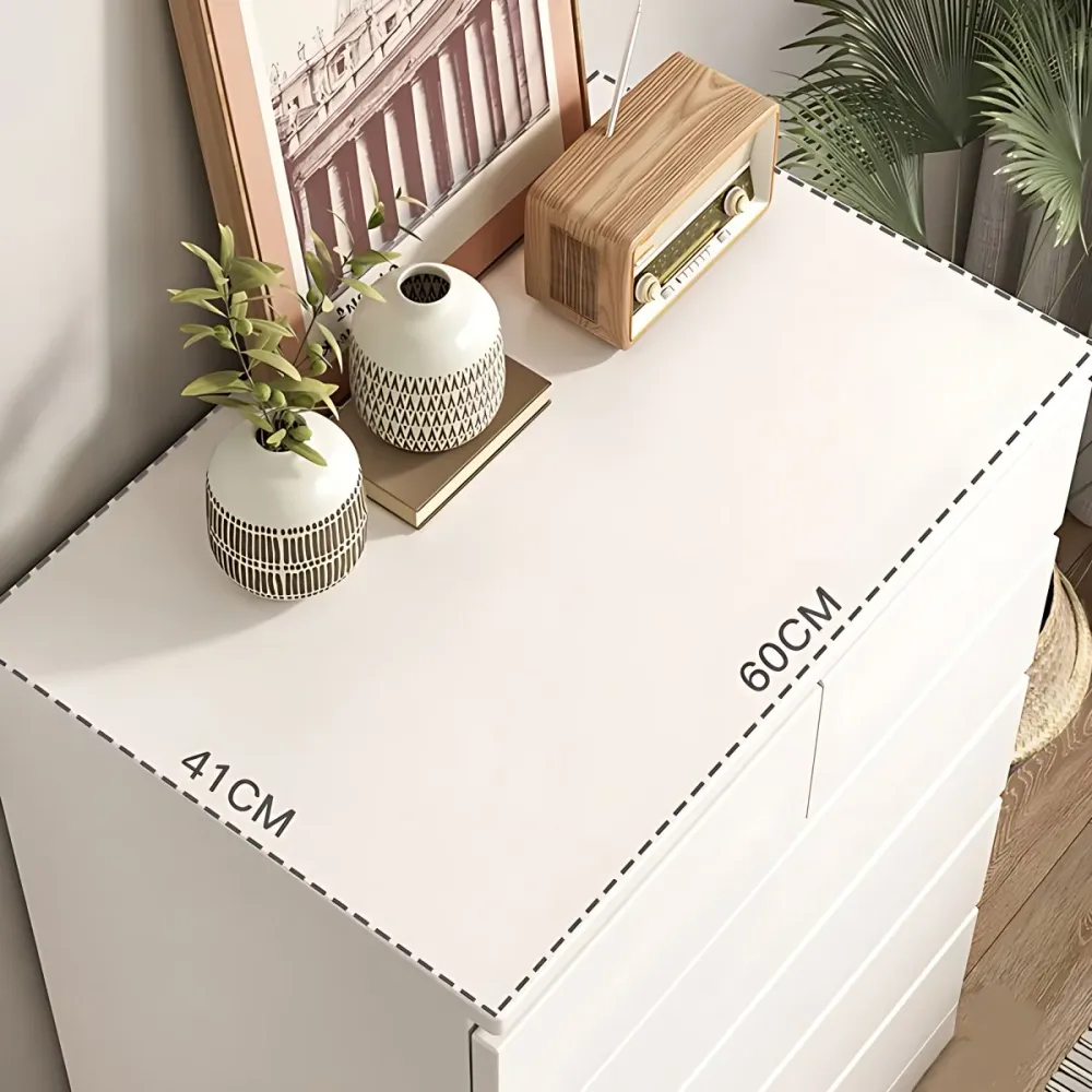 Aparador sencillo y moderno, mesa de buffet de madera de ingenierí con cajón para sala de estar Blanco Clearhalo