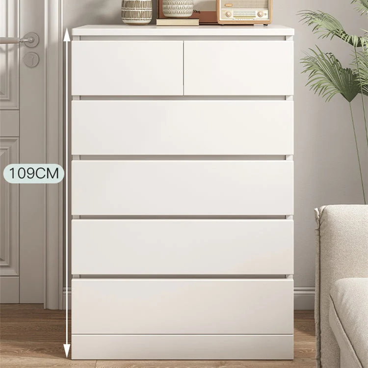 Aparador sencillo y moderno, mesa de buffet de madera de ingenierí con cajón para sala de estar Blanco Clearhalo