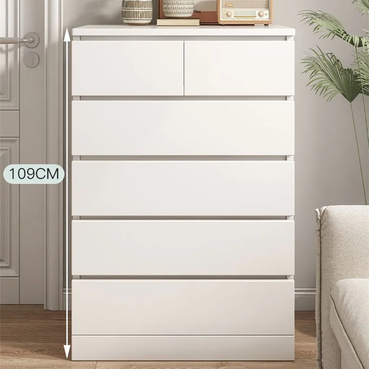 Aparador sencillo y moderno, mesa de buffet de madera de ingenierí con cajón para sala de estar Blanco Clearhalo