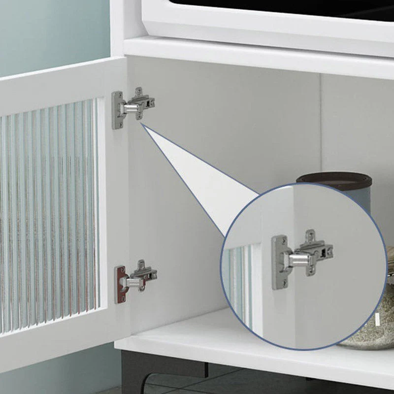 Aparador superior de piedra Aparador de cocina de madera de ingenierí con almacenamiento abierto Gris Clearhalo