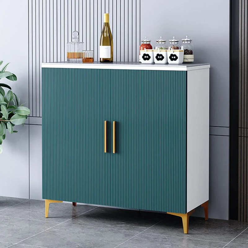Aparador tipo buffet Glam Aparador con tapa de piedra sinterizada y puerta Gris Clearhalo