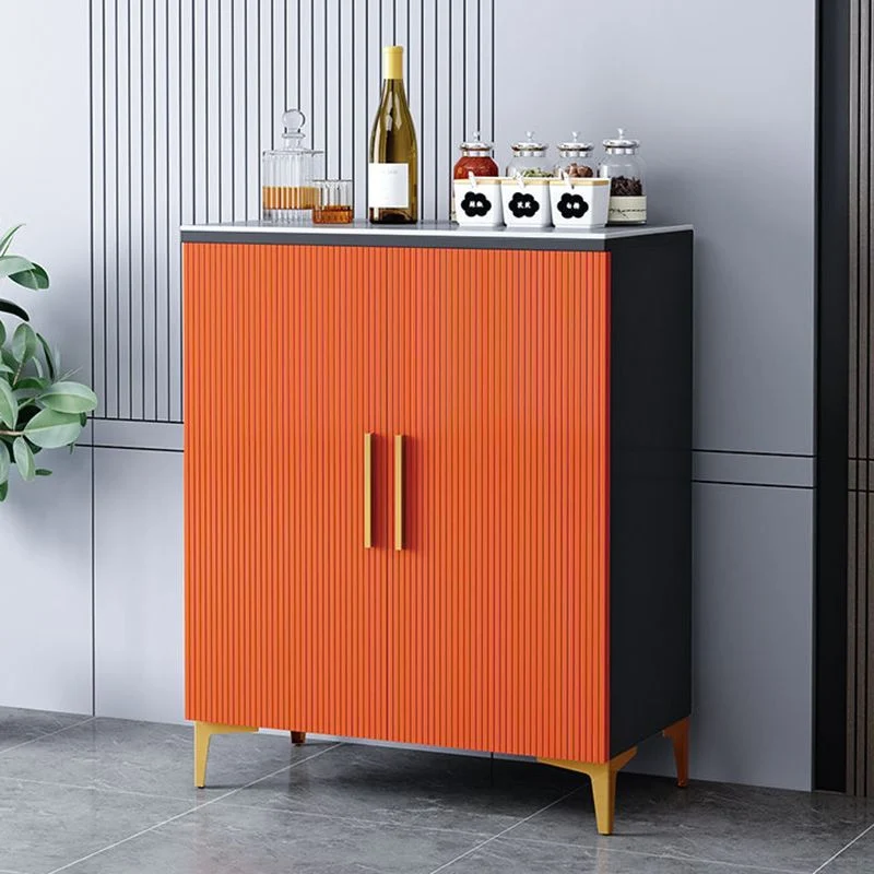Aparador tipo buffet Glam Aparador con tapa de piedra sinterizada y puerta Gris Clearhalo