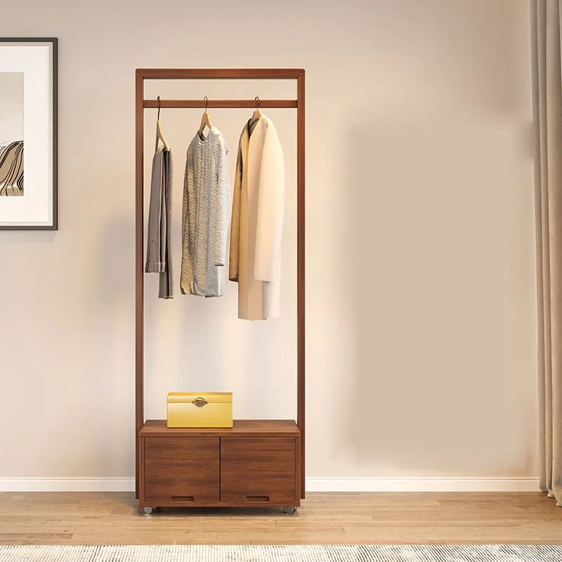 Armario abierto de madera, armario moderno minimalista para dormitorio con cajones Clearhalo