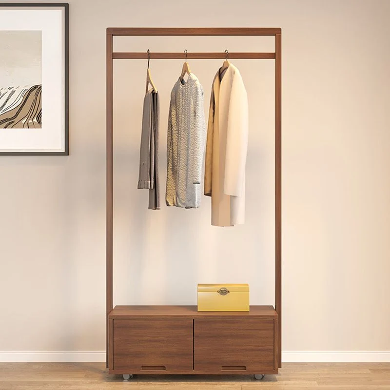 Armario abierto de madera, armario moderno minimalista para dormitorio con cajones Clearhalo