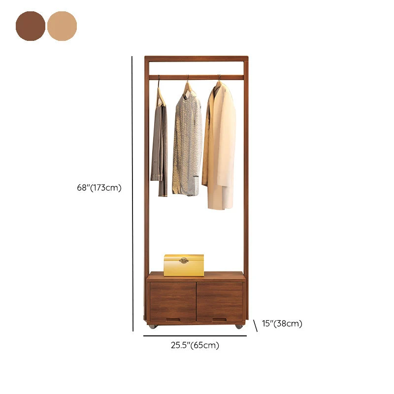 Armario abierto de madera, armario moderno minimalista para dormitorio con cajones Clearhalo
