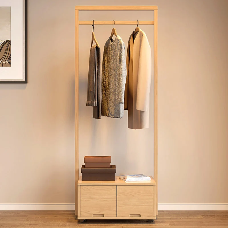Armario abierto de madera, armario moderno minimalista para dormitorio con cajones Clearhalo