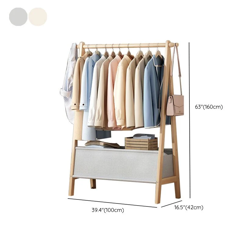 Armario abierto de madera Armario moderno minimalista para dormitorio Beis Clearhalo