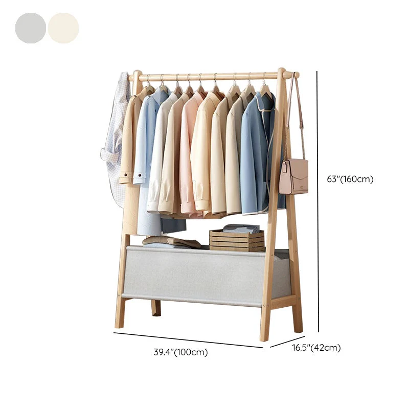 Armario abierto de madera Armario moderno minimalista para dormitorio Beis Clearhalo