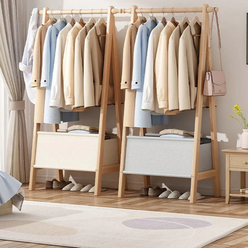 Armario abierto de madera Armario moderno minimalista para dormitorio Beis Clearhalo