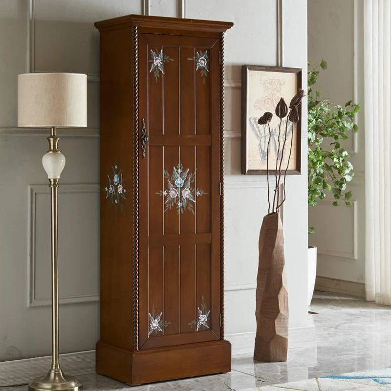Armario de almacenamiento de estilo tradicional, armario de madera con espejo Verde Clearhalo