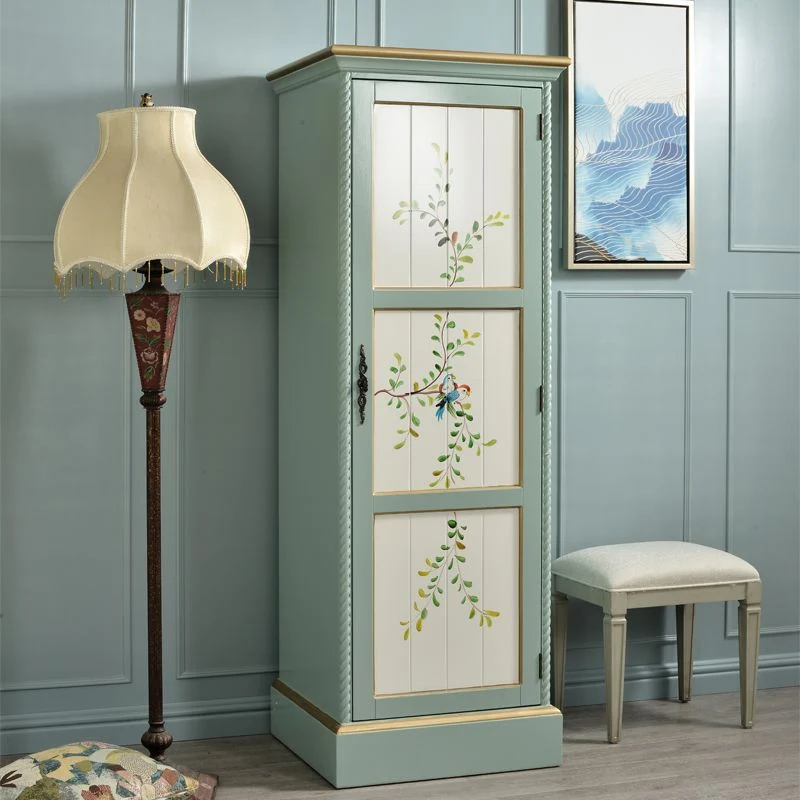 Armario de almacenamiento de estilo tradicional, armario de madera con espejo Verde Clearhalo