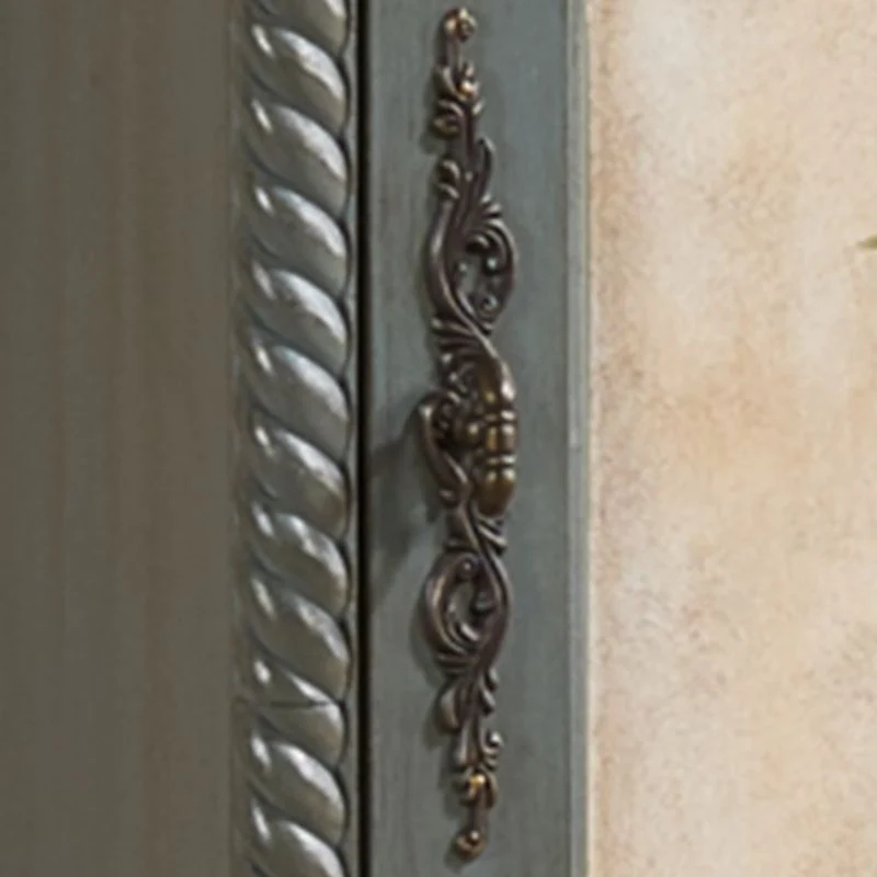 Armario de almacenamiento de estilo tradicional, armario de madera con espejo Verde Clearhalo
