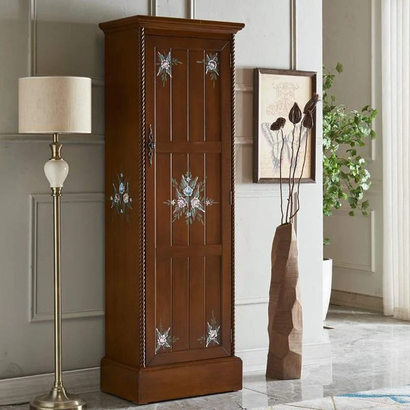 Armario de almacenamiento de estilo tradicional, armario de madera con espejo Verde Clearhalo
