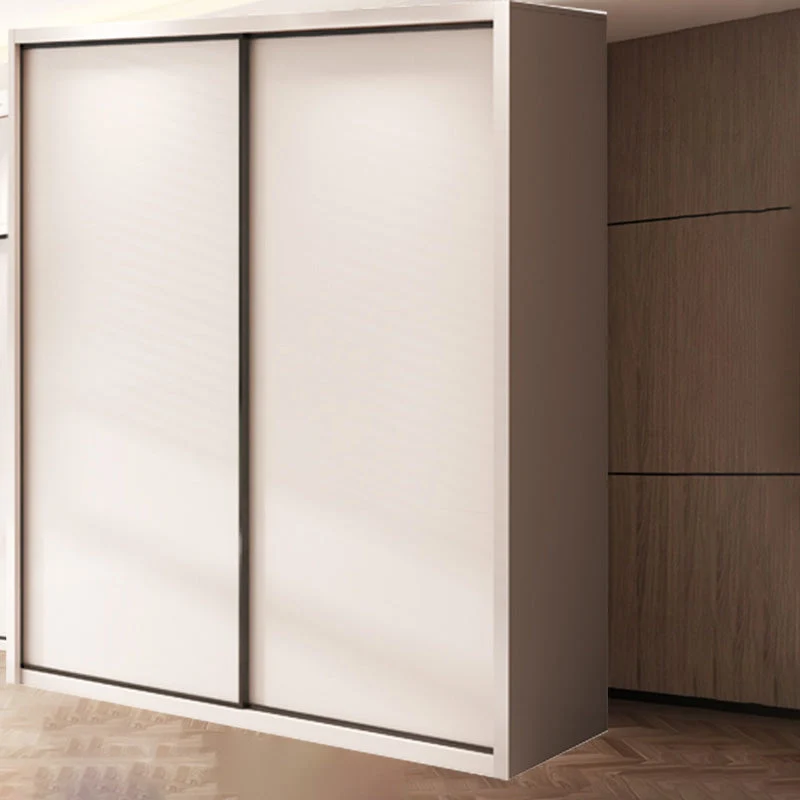 Armario de almacenamiento de madera para dormitorio, armario de estilo moderno con barra para ropa Clearhalo
