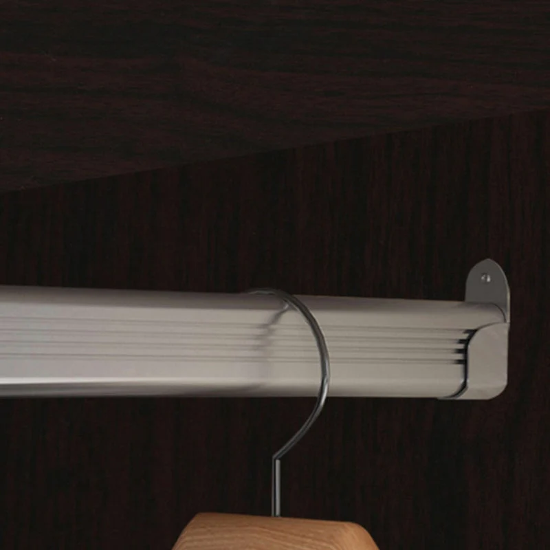 Armario de almacenamiento moderno, armario de madera de 2 puertas con estantes y barra para ropa Negro Clearhalo