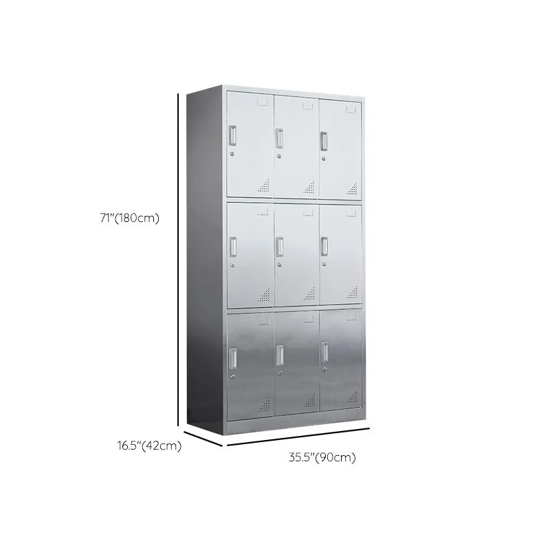 Armario de almacenamiento moderno con puerta batiente, armario de metal cromado para baño Clearhalo