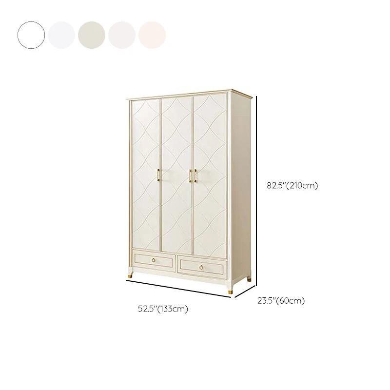 Armario Armario de Madera de Caucho Armario Armario Blanco Moderno con Patas Blanco Clearhalo