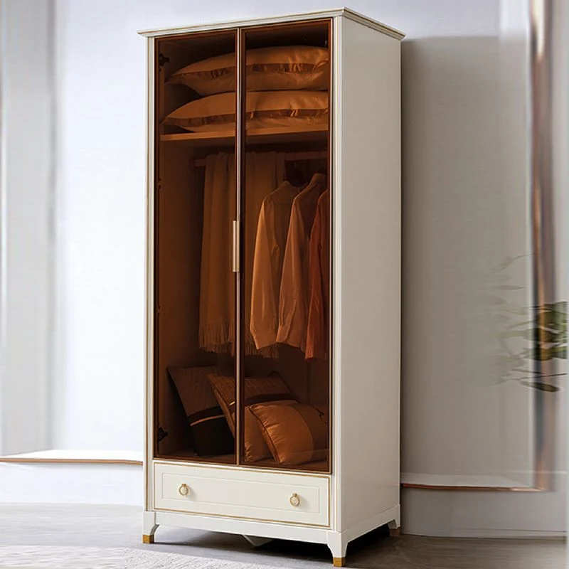 Armario Armario de Madera de Caucho Armario Armario Blanco Moderno con Patas Blanco Clearhalo