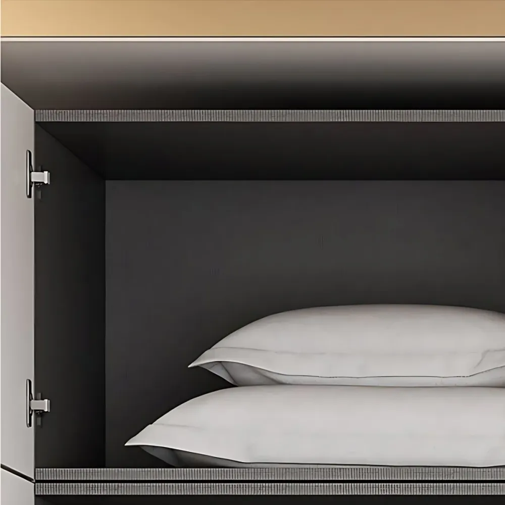 Armario Armario de madera de estilo moderno con puerta para dormitorio Clearhalo