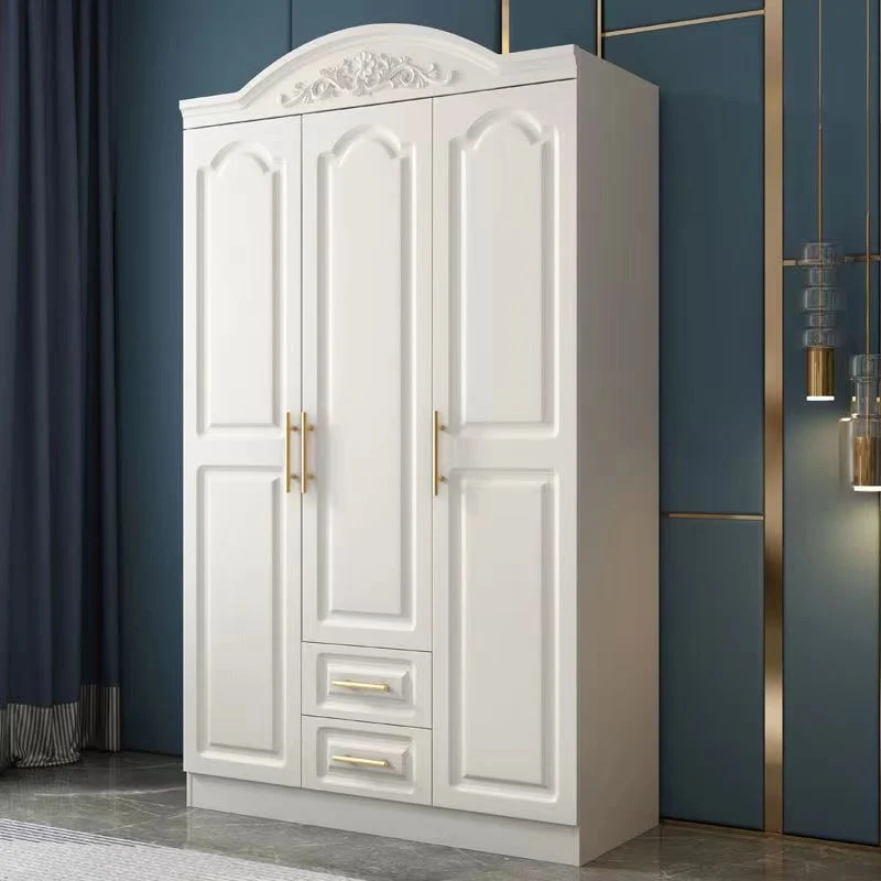 Armario campestre francés Armario guardarropa de madera blanca para dormitorio Clearhalo