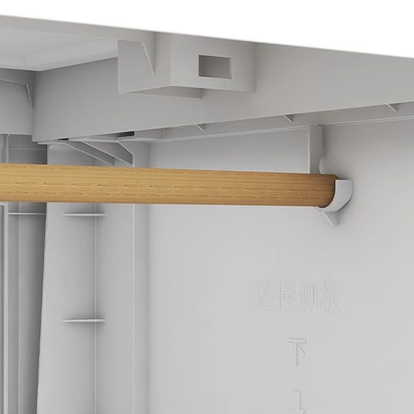 Armario con bisagras Armario de almacenamiento de plástico moderno para el hogar Blanco Clearhalo