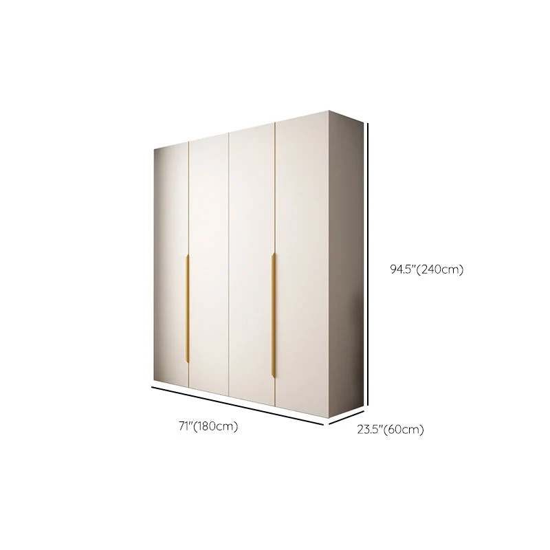 Armario con bisagras Armario Armario de madera de ingenierí blanco Clearhalo