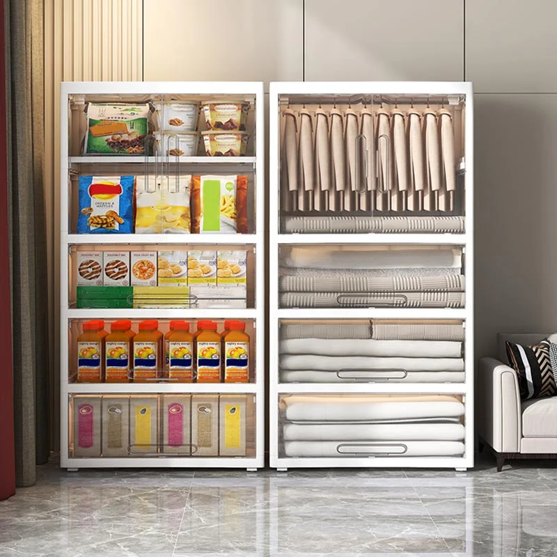 Armario con bisagras y patas Gabinete de almacenamiento contemporáneo Marron Clearhalo