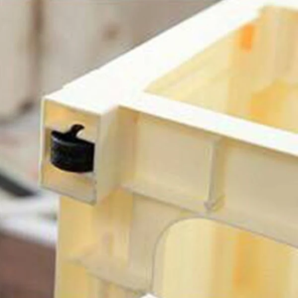 Armario con cajones para dormitorio, armario de almacenamiento de plástico moderno Blanco Clearhalo