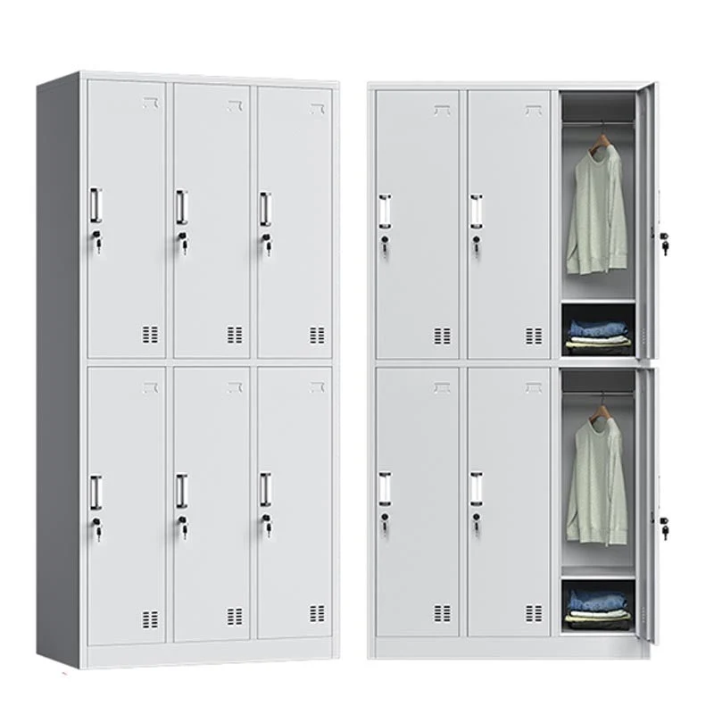 Armario contemporáneo de acero para dormitorio, armario con cerradura Clearhalo