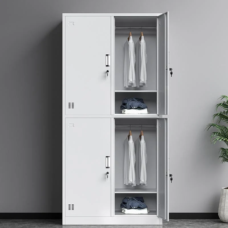 Armario contemporáneo de acero para dormitorio, armario con cerradura Clearhalo