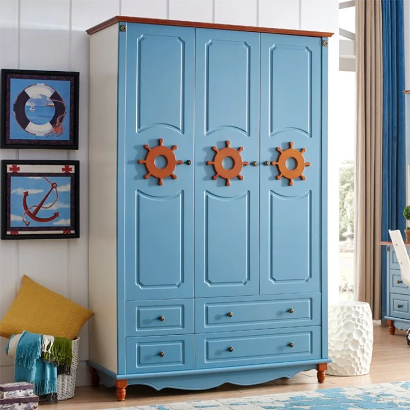 Armario costero con puerta con bisagras Gabinete con acabado mate de madera fabricada Azul Clearhalo