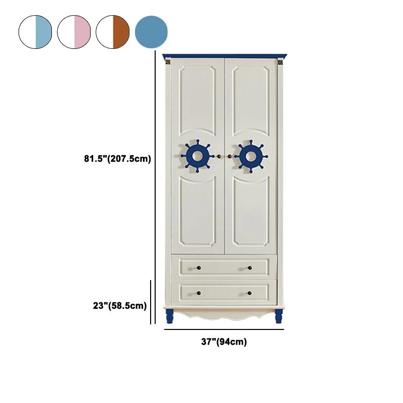 Armario costero con puerta con bisagras Gabinete con acabado mate de madera fabricada Azul Clearhalo