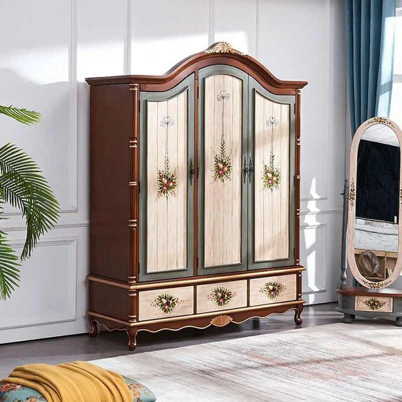 Armario costero con puertas batientes, armario de madera con acabado mate para el hogar Azul Clearhalo