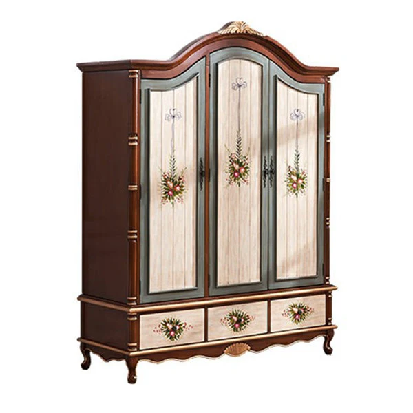 Armario costero con puertas batientes, armario de madera con acabado mate para el hogar Azul Clearhalo