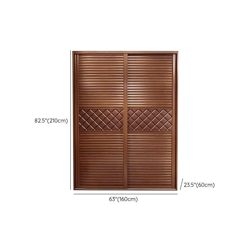 Armario de dormitorio Armario de almacenamiento de madera artificial moderno - Armario con estantes Clearhalo