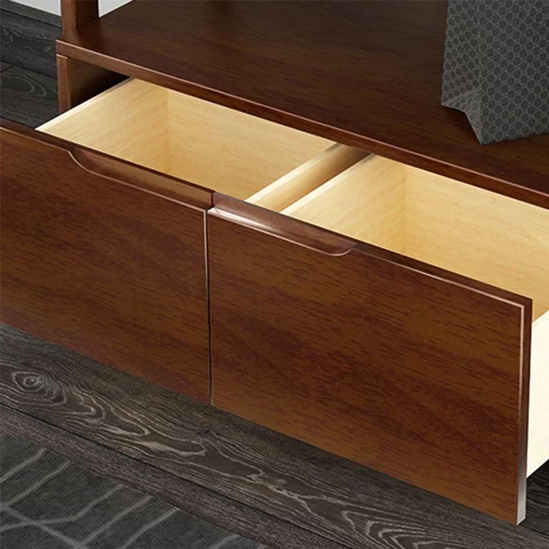 Armario de dormitorio de estilo moderno, armario de madera móvil con cajones Naturales Clearhalo