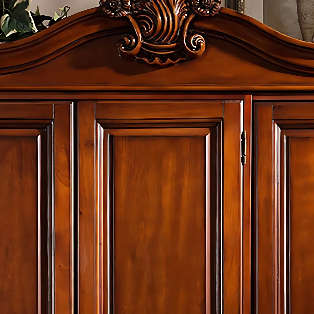 Armario de estilo campestre francés Armario Armario de madera para dormitorio Clearhalo