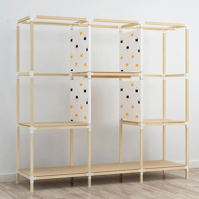 Armario de estilo contemporáneo de madera maciza Armario Armario de 1 puerta para el hogar Azul Clearhalo