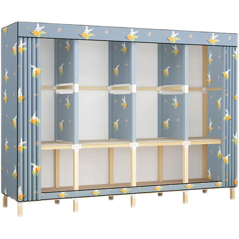 Armario de estilo contemporáneo de madera maciza Armario Armario de 1 puerta para el hogar Azul Clearhalo