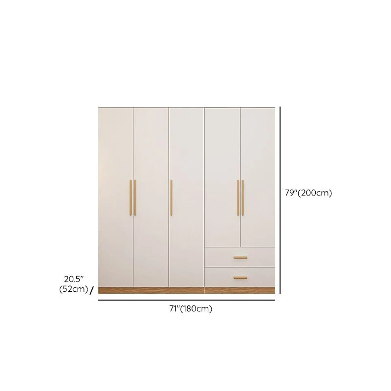 Armario de estilo moderno Armario de dormitorio de madera con puerta batiente Clearhalo