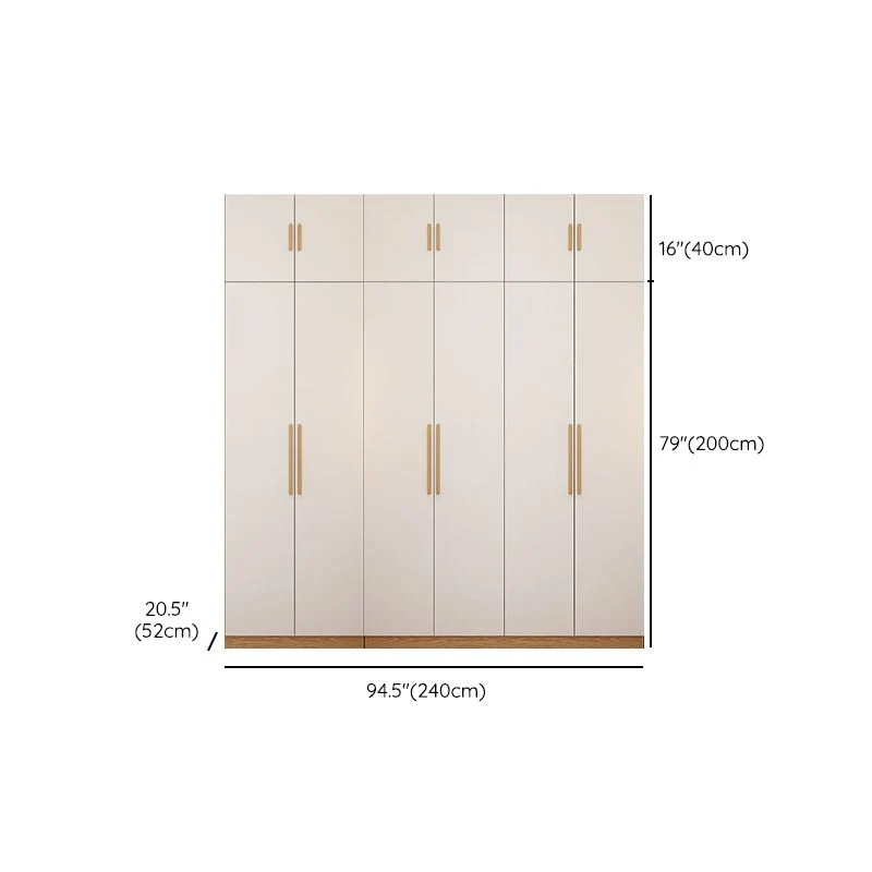 Armario de estilo moderno Armario de dormitorio de madera con puerta batiente Clearhalo