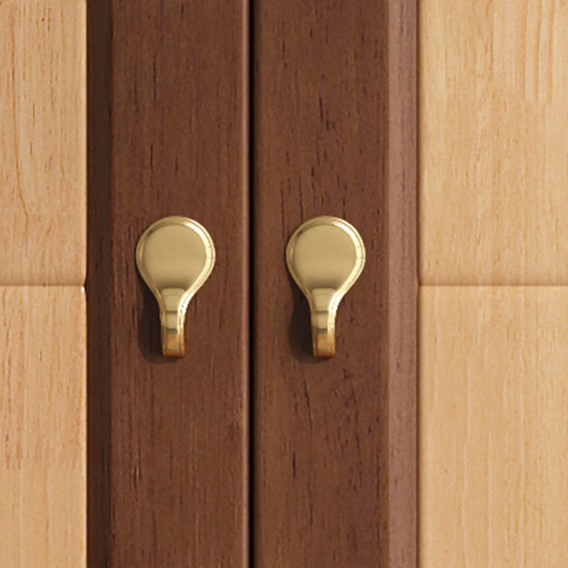 Armario de estilo moderno, armario de madera con riel para ropa, armario con estantes Nuez Clearhalo