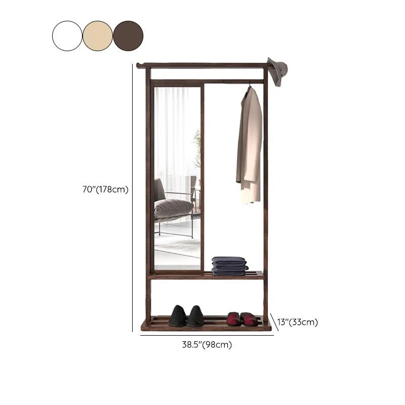 Armario de estilo moderno Hogar Armario Armario de madera con espejo Naturales Clearhalo