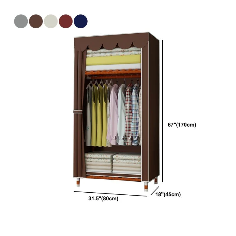 Armario guardarropa con estructura de madera de merengue, armario de estilo moderno para dormitorio Gris Clearhalo