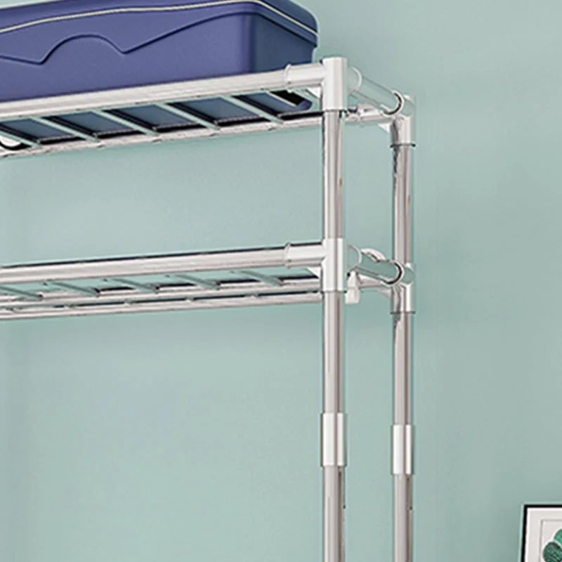 Armario guardarropa contemporáneo con estantes Armario guardarropa de acero para dormitorio Azul Clearhalo