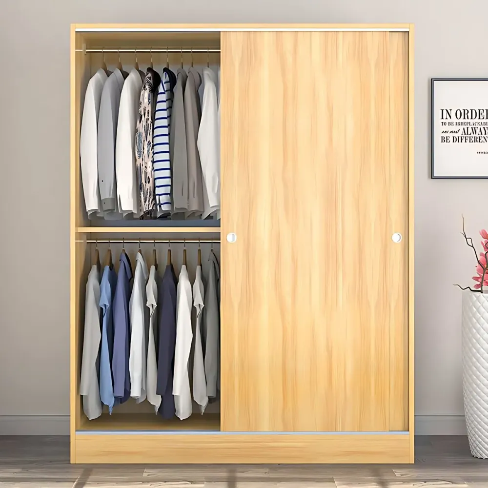 Armario guardarropa de estilo moderno, armario guardarropa de madera de ingenierí para el hogar Blanco Clearhalo