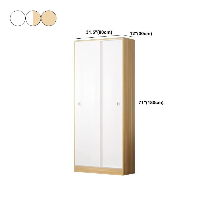 Armario guardarropa de estilo moderno armario de madera de ingenierí para dormitorio Blanco Clearhalo