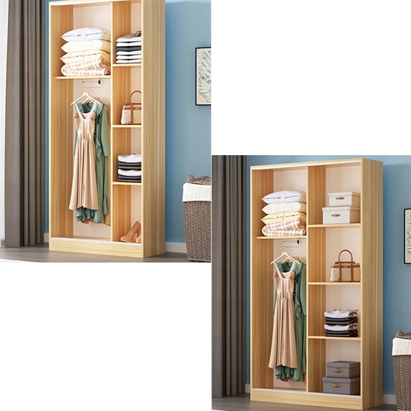 Armario guardarropa de estilo moderno armario de madera de ingenierí para dormitorio Blanco Clearhalo